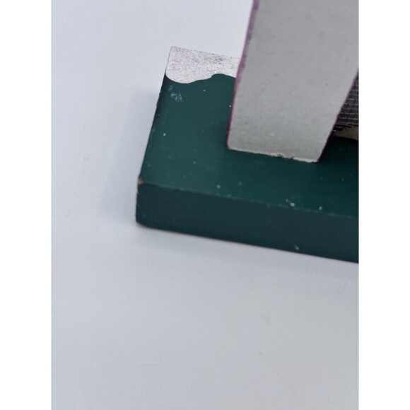 Christmas Dickens Wooden Table/Mantle Holiday Decoration Snowman Town Village - Picture 7 of 10